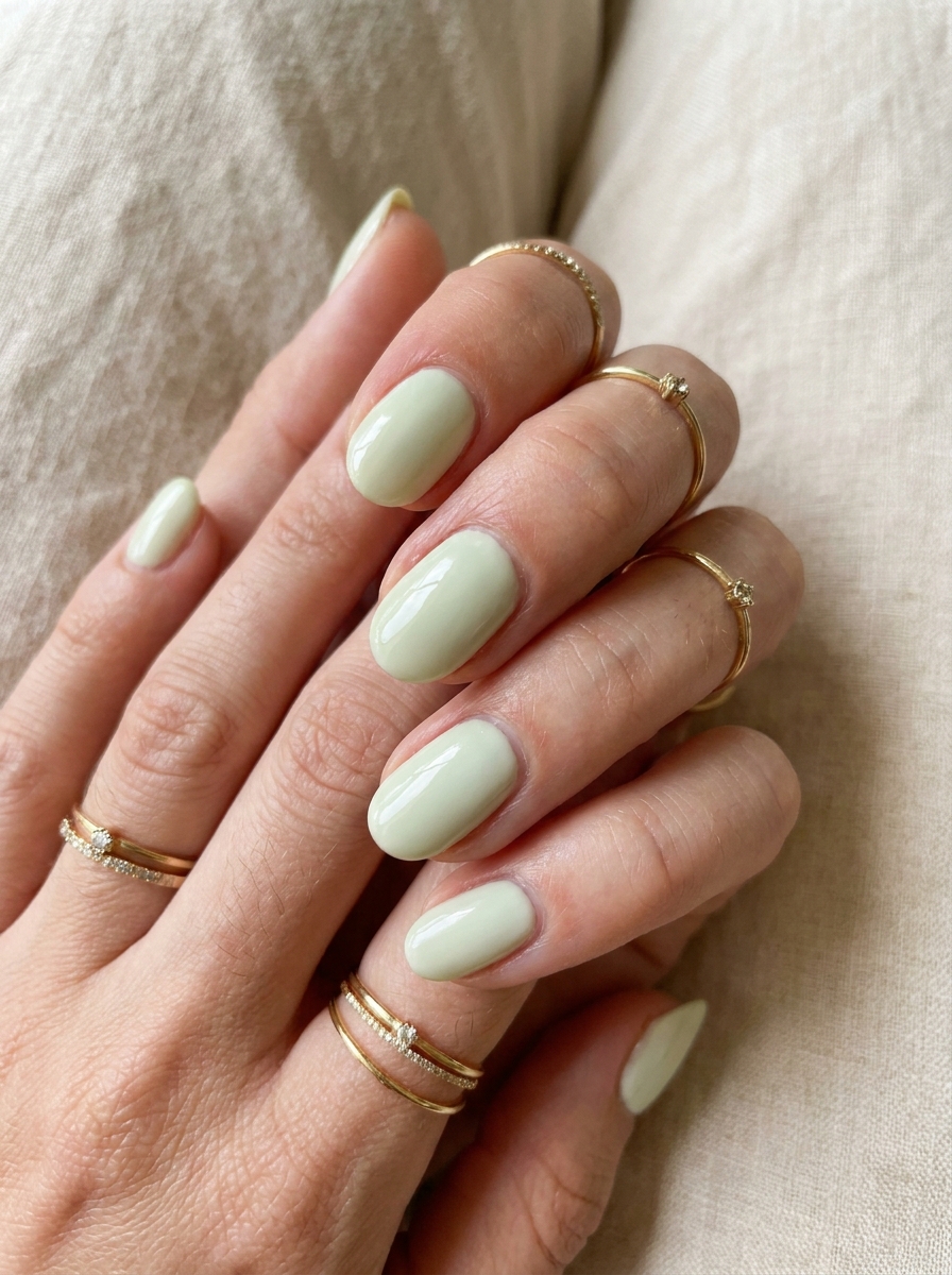 Soft Pistachio als Nagel Farben Sommer Inspiration 2026